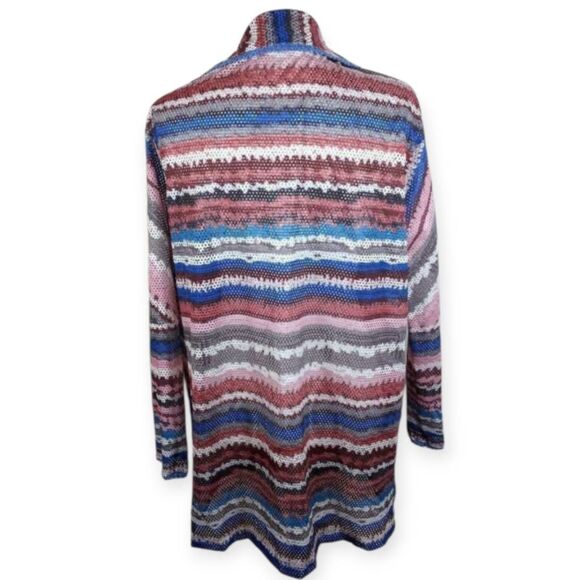 MISSLOOK PINK, BLUE, & WHITE CARDIGAN SZ.M EUC. - Picture 3 of 5